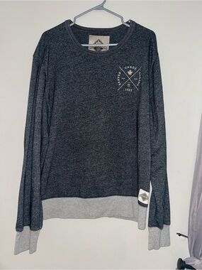 Beaver Canoe Charcoal Crewneck Sweater ladies large